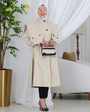 Oversized Utility Parachute Trench Coat – Beige