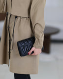 Drawstring Waist Parachute Trench Coat – Beige
