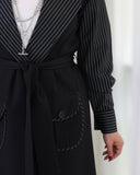 Pinstripe Barbie Fabric Set – Black
