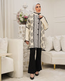 Patterned Cotton Viscose Shirt – Black & White