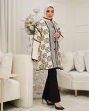 Patterned Cotton Viscose Shirt – Black & White