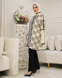 Patterned Cotton Viscose Shirt – Black & White
