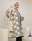 Patterned Cotton Viscose Shirt – Black & White