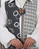 Contrast Panel Turkish Linen & Poplin Shirt – Grey