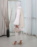 Contrast Panel Turkish Linen & Poplin Shirt – Grey